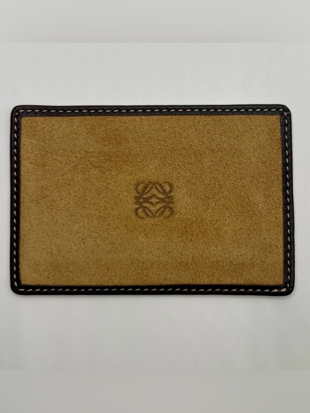 Loewe Tan and Dark Brown Key Card Holder